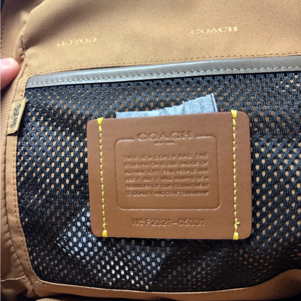 Coach I Men’s Gotham Pack I Leather Shoulder Bag I Dark Stone C5331 NWT - Picture 10 of 12